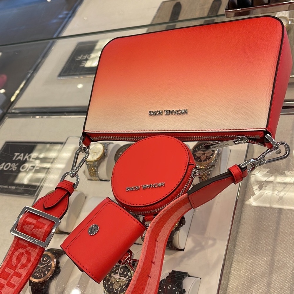 Michael Kors Jet Set Travel Tech Attached with Adjustable Coral Reef Crossbody - Picture 15 of 16